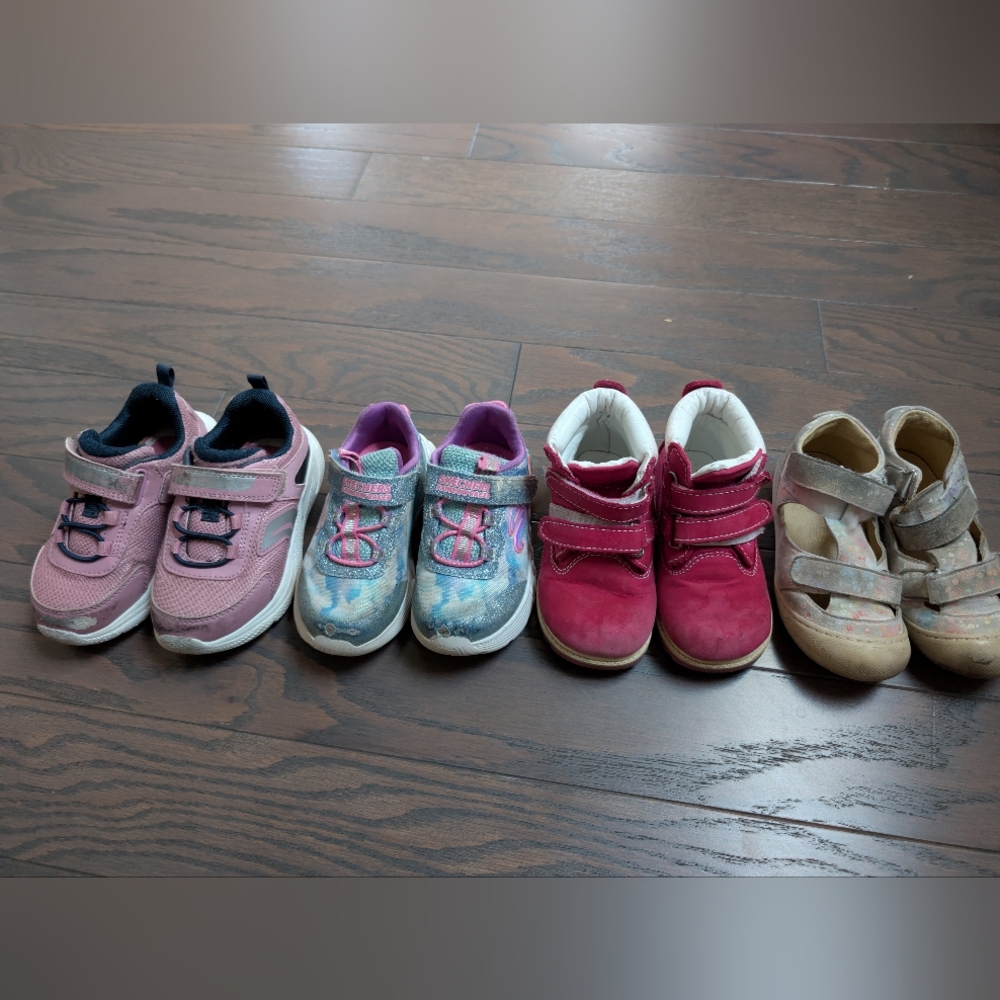Skechers Kids Sneakers in Pink, Blue, and Red